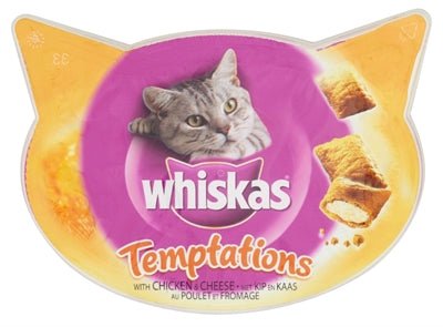 Whiskas Snack Temptations Kip/Kaas 60 GR (8 stuks) - Best4pets.nl