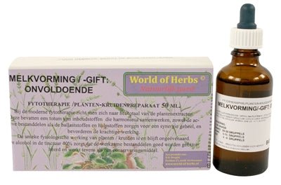 World Of Herbs Fytotherapie Onvoldoende Melkvorming / - Gift 50 ML - Best4pets.nl