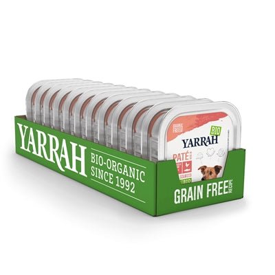 Yarrah Dog Alu Bio Pate Chicken / Salmon With Seaweed - Best4pets.nl