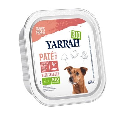 Yarrah Dog Alu Bio Pate Chicken / Salmon With Seaweed - Best4pets.nl