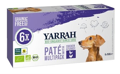 Yarrah Dog Alu Pate Multipack Chicken / Turkey 6X150 GR - Best4pets.nl