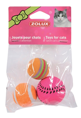 Zolux Kattenspeelgoed Ballen Assorti 4 CM 3 ST Default Title