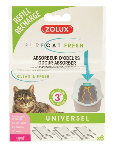 Zolux Clean & Fresh Universeel Filter Kattenbak 6 ST Default Title