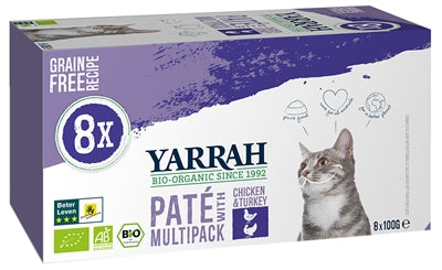 Yarrah Cat Alu Pate Multipack Chicken / Turkey 8X100 GR Default Title