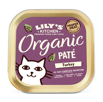 Lily's Kitchen Cat Organic Turkey Pate 19X85 GR Default Title