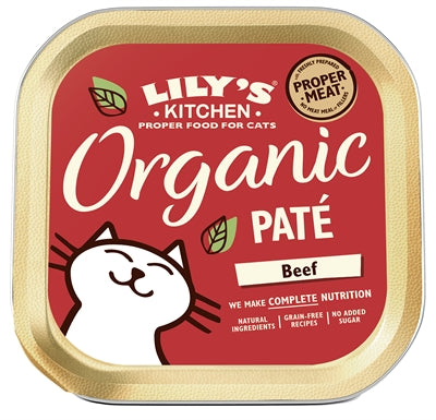 Lily's Kitchen Cat Organic Beef Pate 19X85 GR Default Title