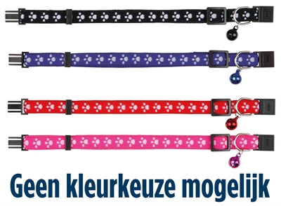 Trixie Halsband Kat Print Poot Elastisch Assorti Default Title