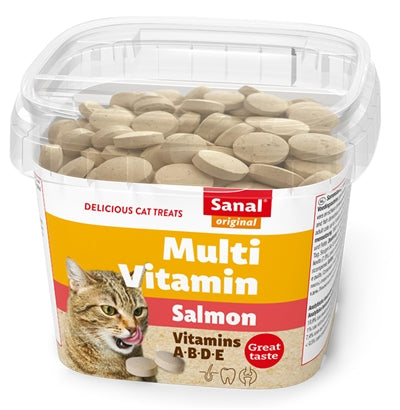 Sanal Cat Multi Vitamin Salmon Snacks Cup 100 GR Default Title