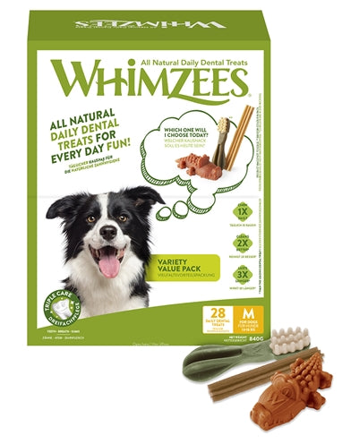 Whimzees Variety Box MEDIUM 28 ST (408023)
