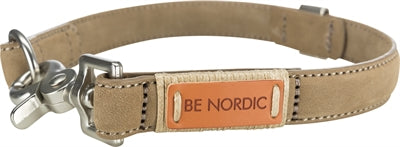 Trixie Halsband Hond Be Nordic Leer Zand Beige 35X1,5 CM (408176)