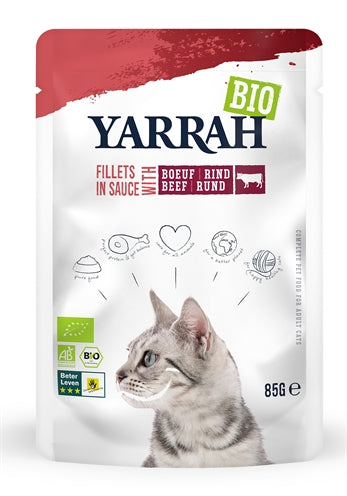 Yarrah Cat Biologische Filets Met Rund In Saus 14X85 GR Default Title