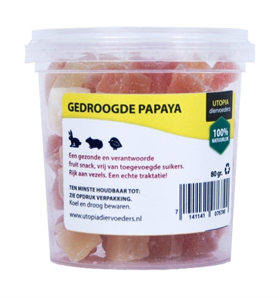 Utopia Gedroogde Papaya 80 GR Default Title